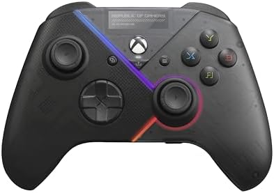 ASUS ROG Raikiri officially licensed Xbox controller, remappable buttons & triggers, 2 rear buttons, step & linear triggers, adjustable joystick sensitivity, 3.5mm jack with ESS DAC, for PC and Xbox