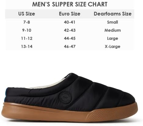 Dearfoams Men's Andre Indoor Outdoor Memory Foam Sport Lounge Clog Slipper, Black, Large | Image 3