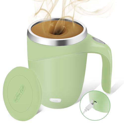 Self Stirring Mug,Rechargeable automatic magnetic Self stirring coffee mug,Rotating Home Office Travel Mixing Cup,To Stir Coffee, Chocolate, Milk, Protein,Cocoa Etc, Great For Office, School, Gym…