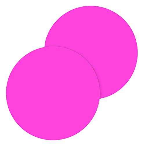 12" Inch Silicone Microwave Multi-Mat, Non-Stick Heat Resistant Oven Mat Microwave Trivet Mat - 2 Pack (Hot Pink)