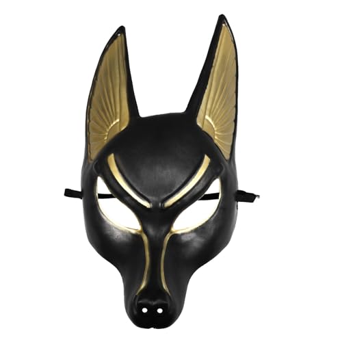 Photo de MAGICLULU Masque Anubis Masque D'Halloween s De Bal s D'Habillage Accessoire De Photographie Accessoires De De Mascarade Accessoire De Fête Dansante Rétro