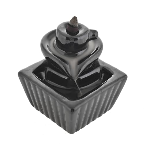 Image of Ceramic Backflow Smoke Fountain Incense Holder for Home Decor Gifts with 20 Smoke Cones by Craftam