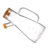 TOGEVAL Glas Ölflasche mit Ausgießer Tropffrei aus Hitzebeständigem Glas...