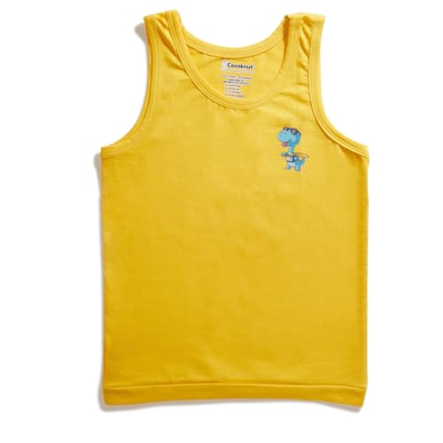 Cotton Cute Print Boy's Vest, Regular Fit Multicolour, Breathable & Super Soft Fabric, (Pack of 2)3