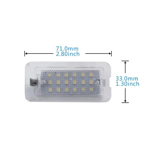 Luz de matrícula para Fiat 500 500C 312 Abarth 595 695 recambio de plafón trasero izquierdo derecho 2