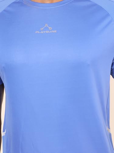 Image of Rupa Colors Mens PLAYSURE Dry FIT Raglan Sleeve Round Neck Activewear T-Shirt | 100% Polyester Fabric | Reflective Logo | Regular Fit