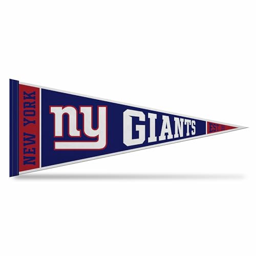 Rico Industries NFL Football New York Giants Rally 12" x 30" Felt Wall Décor Pennant - Great for Home/Bed Room/Man Cave Décor