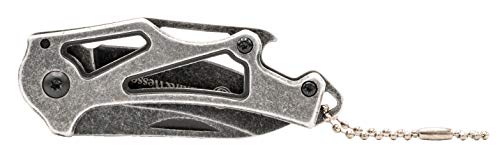 Smith & Wesson Faca dobrável de aço inoxidável Stonewash de 13,3 cm com lâmina de ponta de queda de