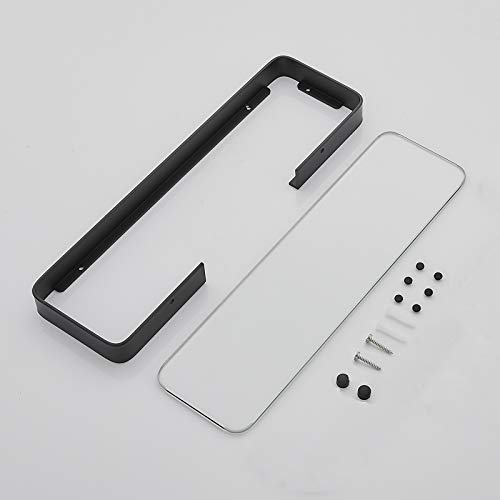 Étagère de rangement en verre clair avec support blanc pour fixer sans encombre