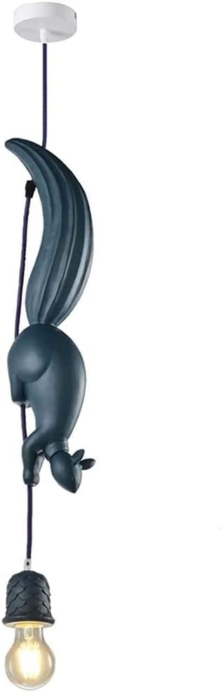 Lampe suspendue écureuil en résine sculptée au design nordique haut de gamme