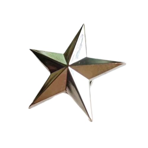 FANSWAN Elegante pin de estrella de cinco puntas para decoración de disfraces, accesorios de ropa para hombres y mujeres, metal, sin piedras preciosas