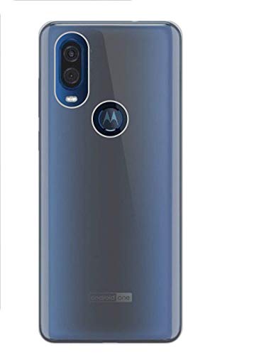 Image of COVERBLACK Rubber Silicone Back Cover for Motorola One Vision - Transparent