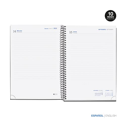 MIQUELRIUS - Agenda September 2022 August 2023 - Page Day - Plus Size 15 x 21.4 cm - Bilingual: Spanish, English - School - Pink - Image 2
