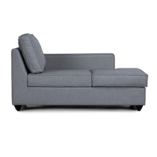 Image of Wakefit Sofa Set | 3 Year Warranty | Sofa 3 Seater, 3 Seater Sofa for Living Room, Wooden Sofa Set, 4 Seater + Right Aligned, Sofa for Living Room - Napper(Omega : Blue)