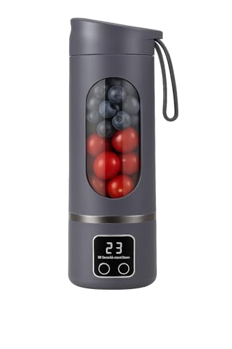 Mixeur Portable USB avec Affichage Numérique et Lame en Acier Inoxydable – Rechargeable, Compact & Puissant pour Smoothies, Jus, Boissons aux Fruits –...