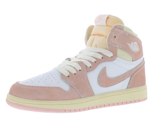 Air Jordan 1 Mid Junior Rose 554725-662 en cuir premium