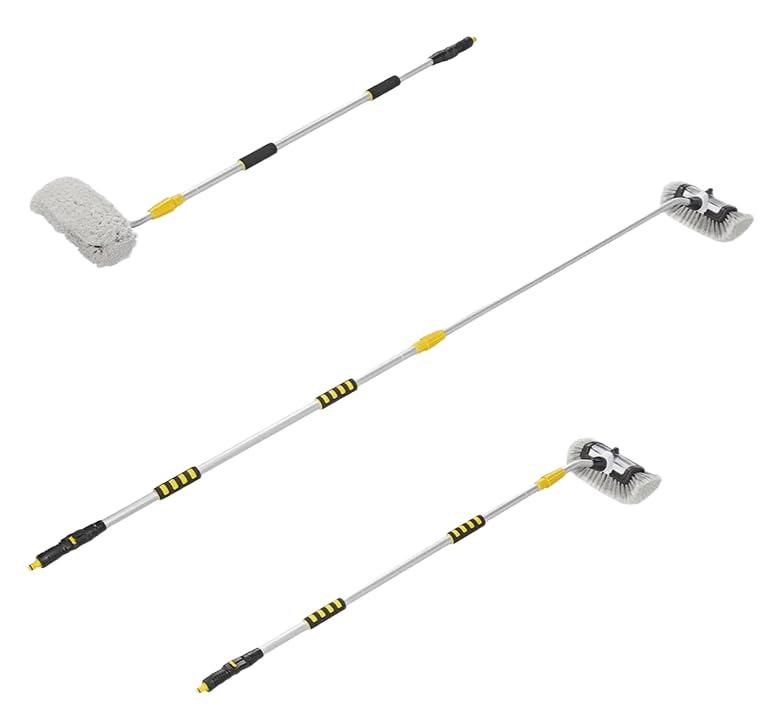 ProPlus Cepillo telescópico 3D con depósito de champú, 2,5 m