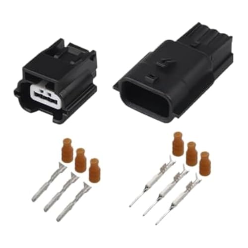 Connecteur étanche automobile 3 broches anti-vibration avec joints 10 sets