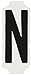 Brady 6450-N, Quik-Align Labels, 2" Height, Black, Legend "N" (10 per Package)