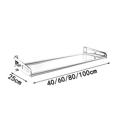 Mensola da cucina rimovibile in acciaio inox con montaggio a parete e portasciugamani galleggiante, per bagno e camera da letto, 30 x 40 cm, 22 opzioni di dimensioni, soluzione salvaspazio elegante e