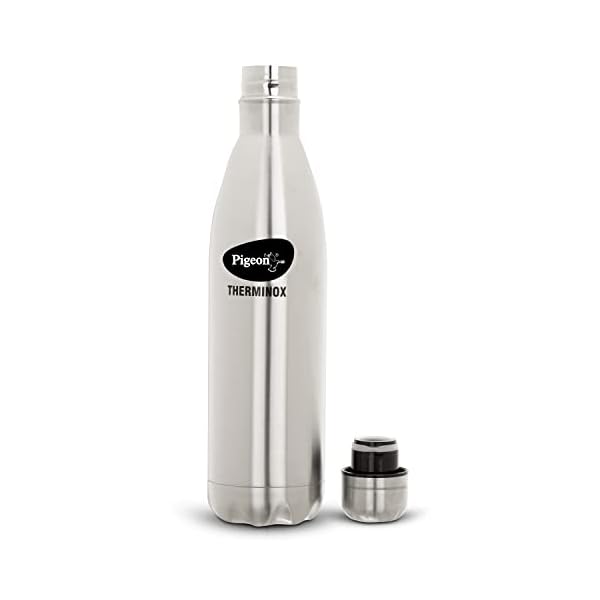 Pigeon by Stovekraft Aqua Therminox Stainless Steel Vaccum Insulated Water Bottle with Copper Coating Inside for Better Hot and Cold Retention (750 ml)