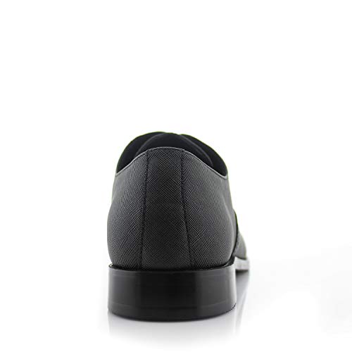 Image of Ferro Aldo Men's Classic Cap Toe Oxford Dress Shoe Collection | Perfect for Formal, Business, and Wedding Attire