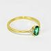 Michooyel 18K Gold Plated Dainty Emerald Rings Oval Cut Sterling Silver Statement Rings Cute Rings for Women