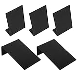 Holibanna 5 Piezas Láminas Acrílicas para Exhibición de Alimentos Tableros Negros Mini Reutilizables Soportes Estables para Buffet Boda Pastelería Restaurante Etiquetas de Mesa