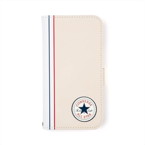 �R���o�[�X(CONVERSE) Uncle Patch&Stripes Book Type Case �z���C�g iPhone 13 iP13-CV13