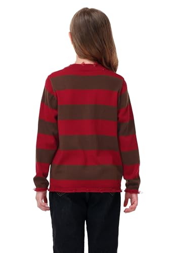 Arankhiger Kinder Halloween Sweatshirt Rot Pullover Langarm Strickpullover Horror Pullover 164