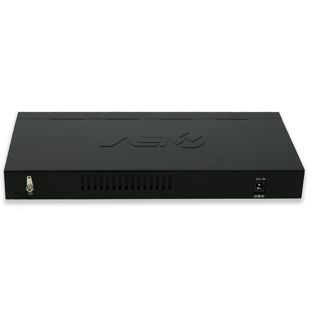 BV -Tech Commutateur Gigabit PoE+ 10 Ports (8 Ports PoE+ Gigabit avec 2 Gigabit Uplink) - 96 W - 802.3af/at, fabriqué à Taiwan, Conforme à la NDAA