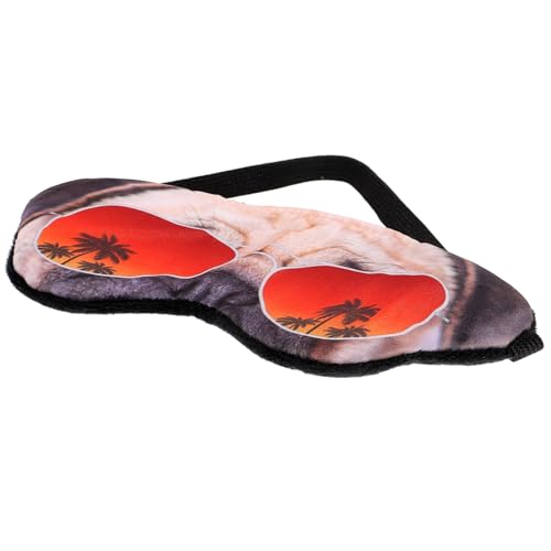 CTIRCHIU 動物カートゥーンハバグー遮光アイマスク 軽量通気性カリコ素材 洗える携帯用睡眠マスク 男女兼用 オフィス旅行昼寝に