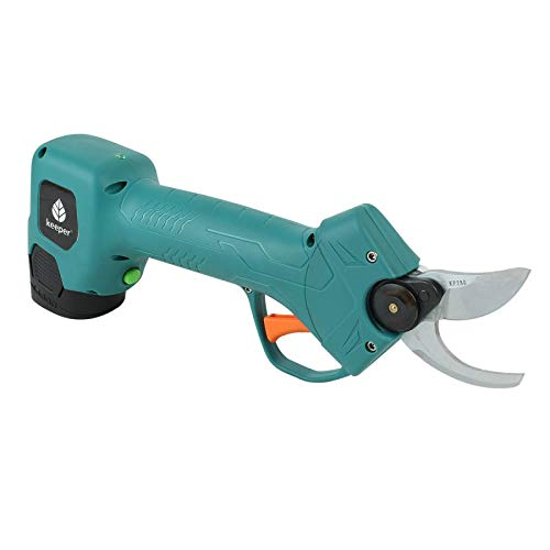 Keeper KP 280 - Tijeras de podar eléctricas inalámbricas con batería de litio de 14,4 V, autonomía de 3 h / 3000 cortes - Norma CE