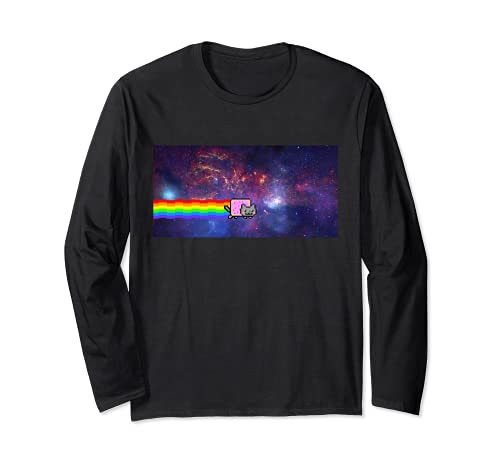 Nyan Cat スペースシャツ 長袖Tシャツ