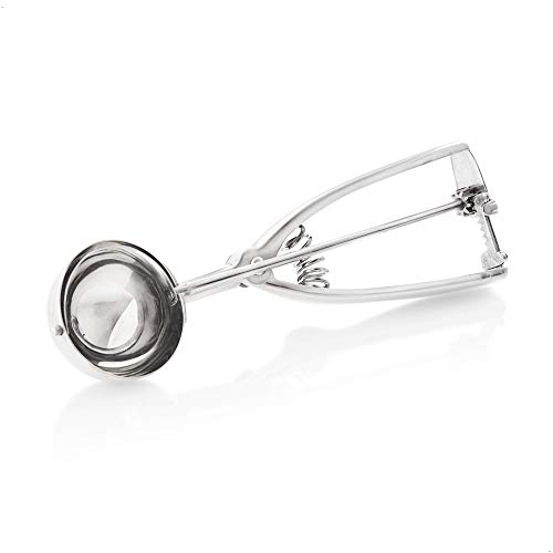 Kerafactum® Cuchara para helado de acero inoxidable, dosificadora, para formar bolas de helado, dosificadora para helado, puré, arroz, varios tamaños, acero inoxidable, acero inoxidable, Ø 6,6 cm Cover