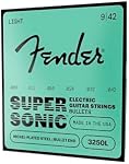 Fender 3250L Super Bullets Nickel Plated Steel Bullet End Electric Guitar Strings - Light