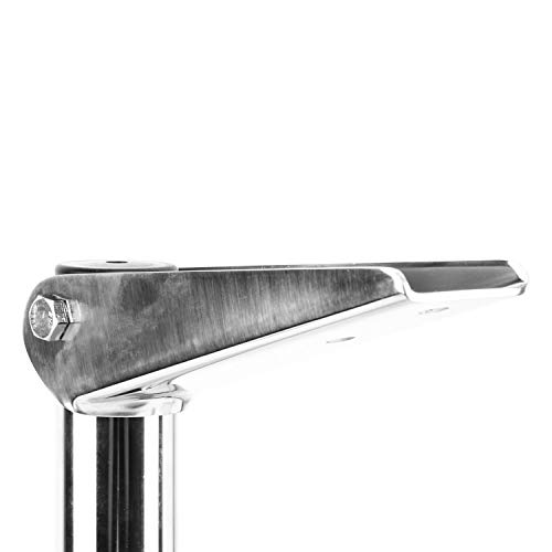 DasMarine 4 Step Ladder 316 Stainless Steel Telescoping Ladder, 900 Pound Capacity for Marine Yacht/Swimming Pool with Retaining Strap (4 Step Ladder)