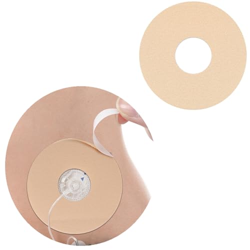 25Pack Universal CGM Adhesive Patches - Latex-Free Sweatproof Sensor Cover, Libre 3, Guardian & Insulin Pumps, Sensor Tape for Swimming, Sport & Sleep 10+Day Wear, Breathable CGM Patch, 0.8-Inch Hole