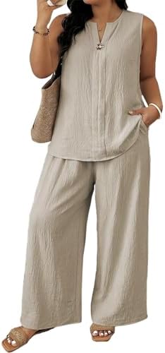 Plus Size 2 Piece Sets for Women Summer Travel Vacation Outfits S...