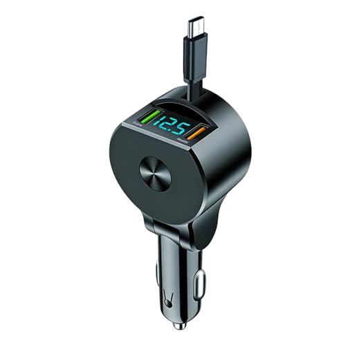 Cargador telescópico para coche contra baterías bajas con adaptador retráctil