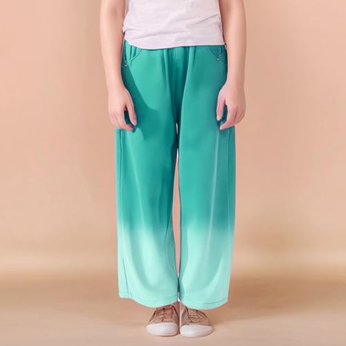 Girls' Baggy Jeans Candy Colors High Rise Elastic Waist Wide Leg Washed Denim Pants Casual Jean Trousers Pockets3