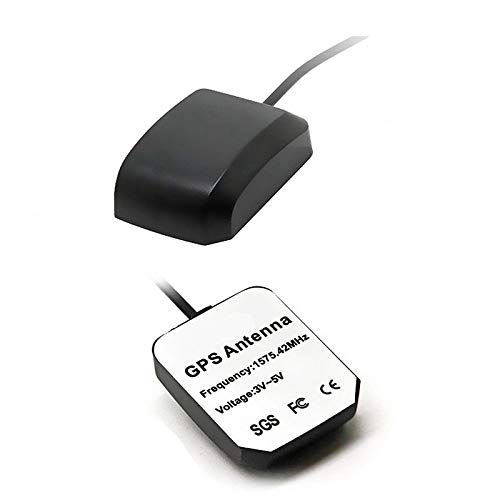 1575mhz 28dbi Active car GPS Navigation Antenna- Fakra C Blue Connector Waterproof Compatible with Car Truck SUV Head Unit, 10ft/3m