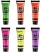 Ownest 6 Tubes UV Blacklight Glow Face & Body Paint Glow in The Dark Body Paint Face Paints -Safe, Washable and Non-Toxic