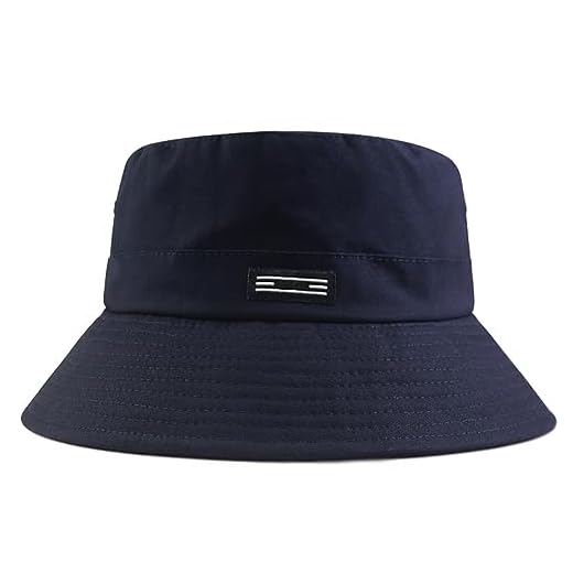 Oversize XXL Bucket Hats for Women Men Big Head Cotton Fisherman Hats Wide Brim Outdoor Fishing Summer Sun Hat Dark Blue