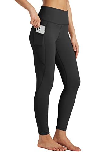 Willit Women's Fleece Lined Leggings Thermal Winter Yoga Pants Warm Running Tights With Pockets Black M #TOP4