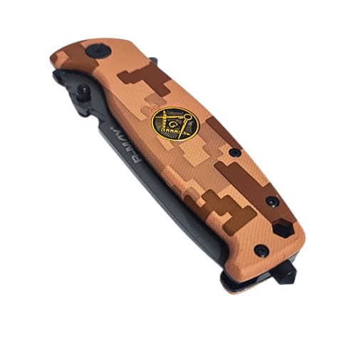 Canivete Tático 21cm Retrátil Portátil De Bolso Faca Camping Canivete Tático Bolso Selva Versátil Co