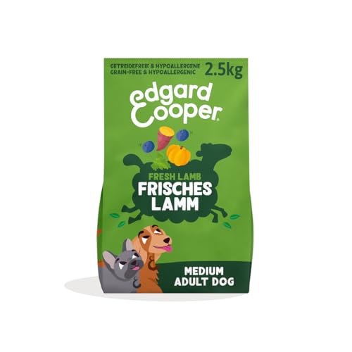 Edgard & Cooper Hundefutter, Trockenfutter für Hunde, (Lamm, 2.5kg), Getreidefrei, natürliche Zutaten und frisches Fleisch, voller essentieller Aminosäuren