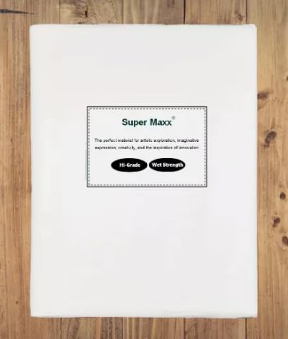 Artist Teabag Paper 30cm x 100cm for Mixed Media Art, Wet Strength Tissue for Printmaking, Collage, Gelli Plate, Cyanotype, Super Maxx®