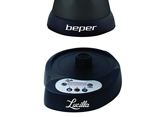 Beper - Lucilla Kaffeemaschine aus Aluminium für 3 Tassen, programmierbar, Timer programmierbar bis 24 Stunden zuvor… – Bild 3
