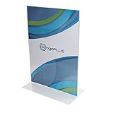Unbekannt T-Ständer Din A4 Hochformat/Acryl Tischaufsteller, Flyer Ständer, Menükartenhalter, Infoschild, Werbeträger, Acrylglas Preisschild, Aufsteller Werbung